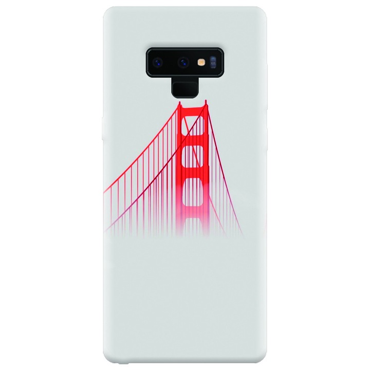 Szilikon tok Samsung Galaxy Note 9, Red Bridge In Clouds telefonhoz