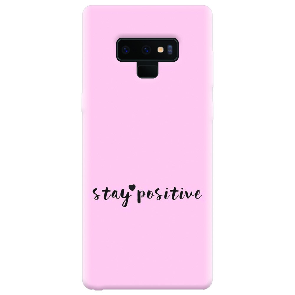 Husa silicon pentru Samsung Galaxy Note 9, Stay Positive