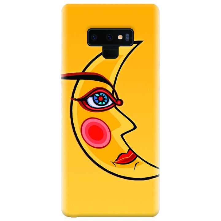 Husa silicon pentru Samsung Galaxy Note 9, Yellow Moon