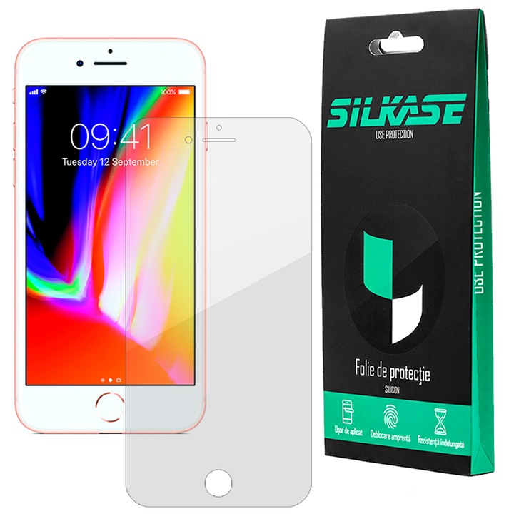 SILKASE fólia Apple iPhone 7-hez, képernyővédő, megújuló szilikon