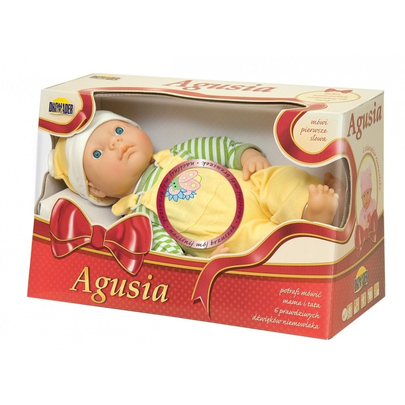 Papusa Dromader Agusia, 38 cm, Galben