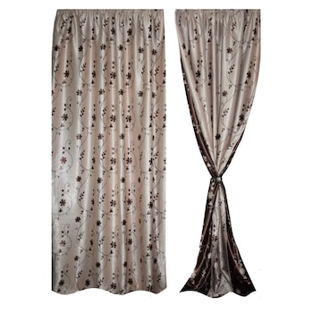 Set 2 draperii black-out MASTEL 100x245cmx2 culoare bej-maro B1 Set 2 draperii black-out MASTEL 100x245cmx2 culoare bej-maro B1