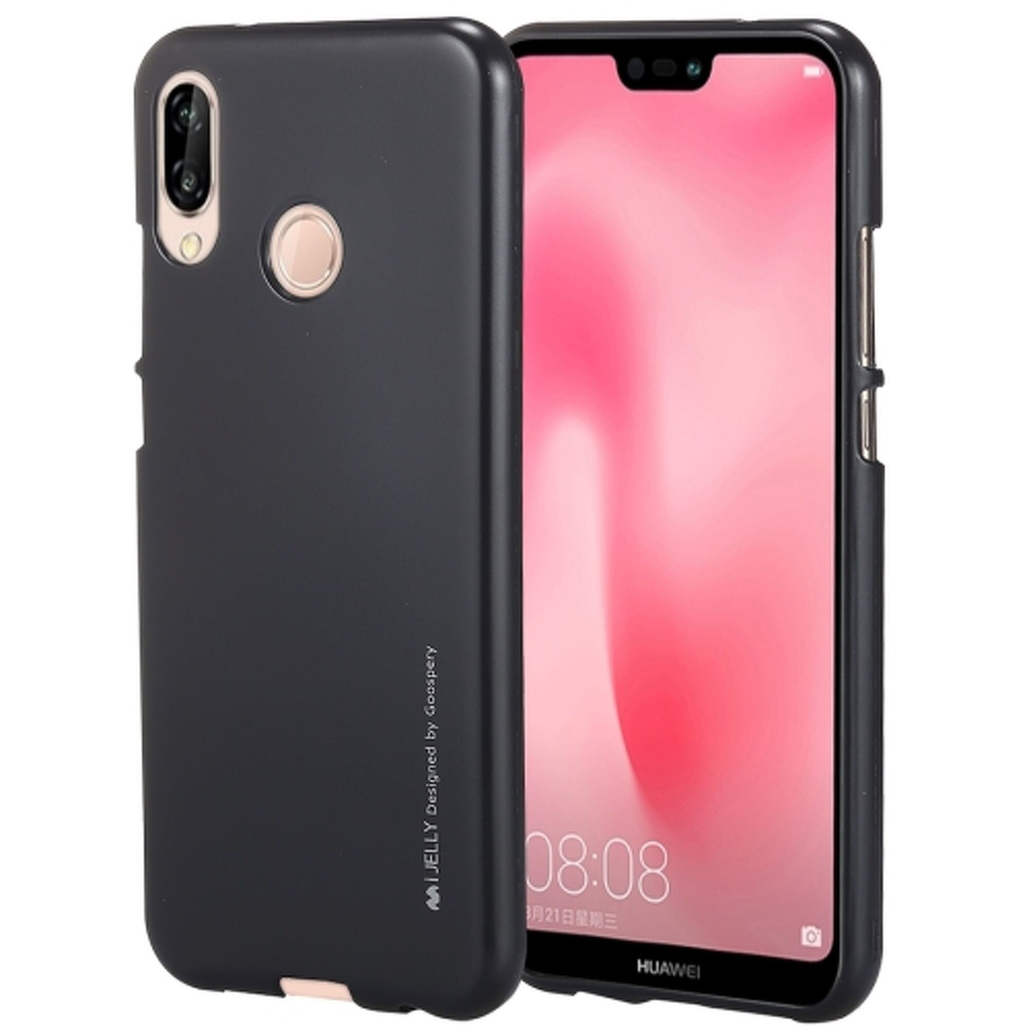 Husa Silicon Huawei P20 Lite Goospery Mercury i-Jelly - negru