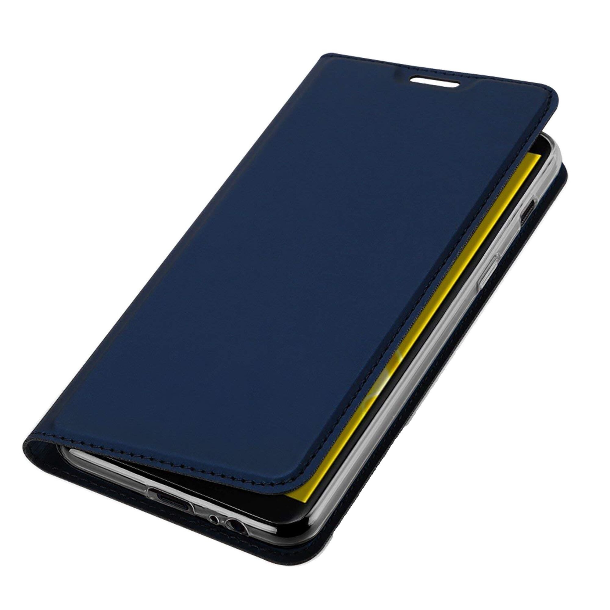 Husa flip Samsung Galaxy J6 (2018) - Dux Ducis din piele eco - albastru
