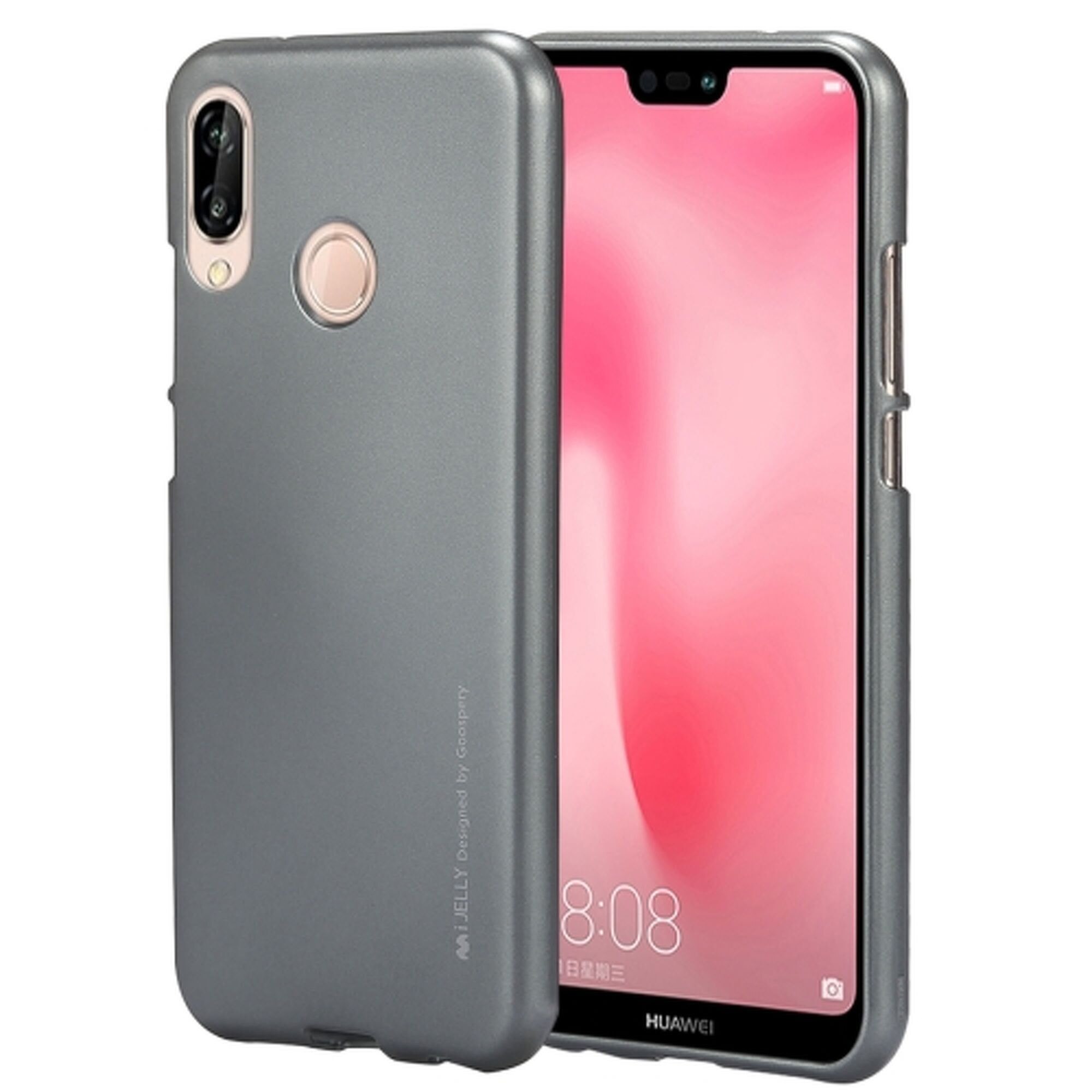 Husa Silicon Huawei P20 Lite Goospery Mercury i-Jelly - gri
