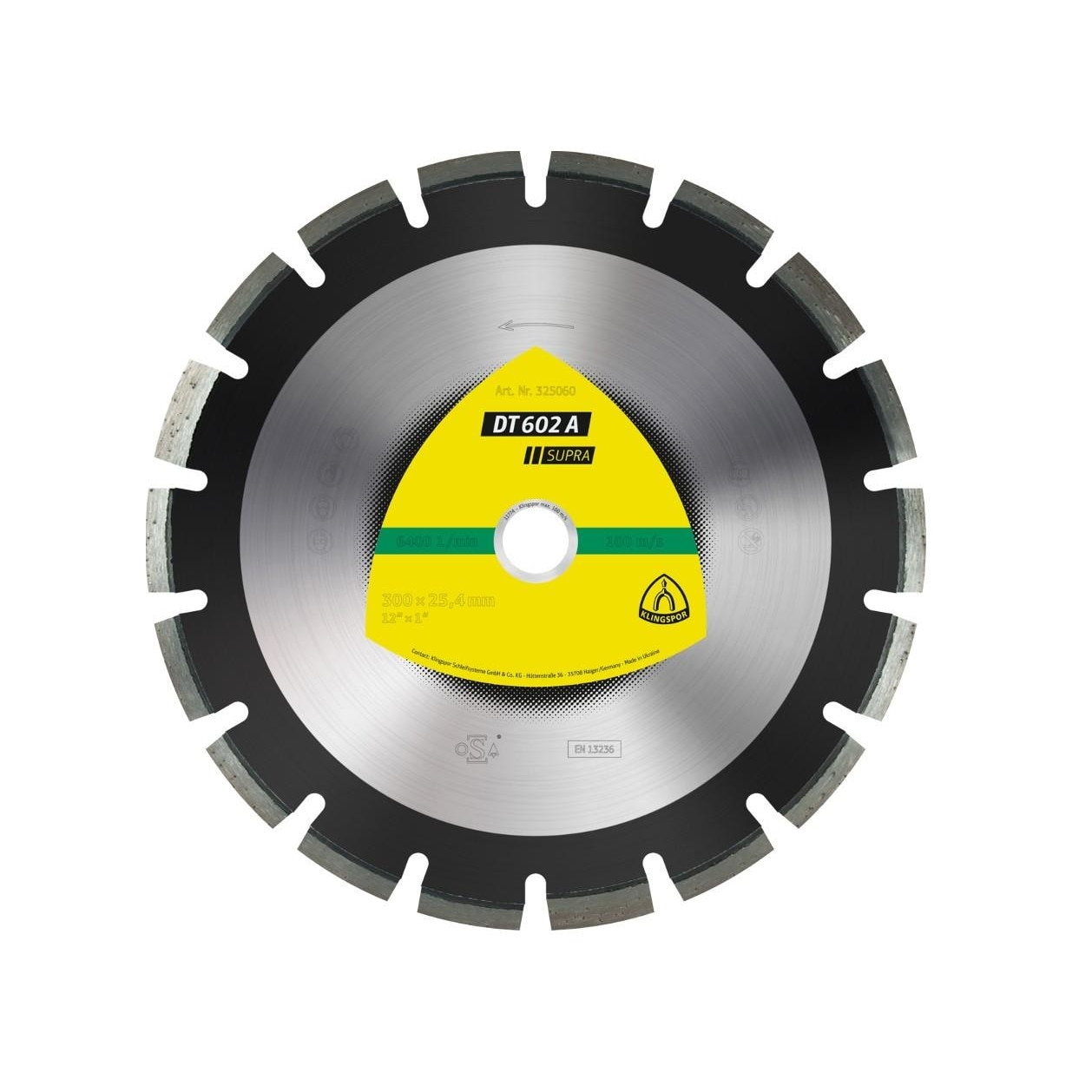 Disc diamantat segmentat 350X25.4 mm Asfalt DT602A