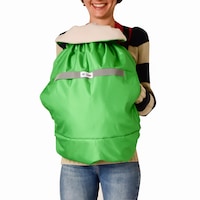 Husa protectie de iarna pentru sisteme de purtare (marsupiu), scoica auto, sanie etc, verde