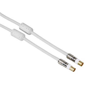Cablu antena coaxial Hama, Plug-Socket, 3 m, Alb Cablu antena coaxial Hama, Plug-Socket, 3 m, Alb