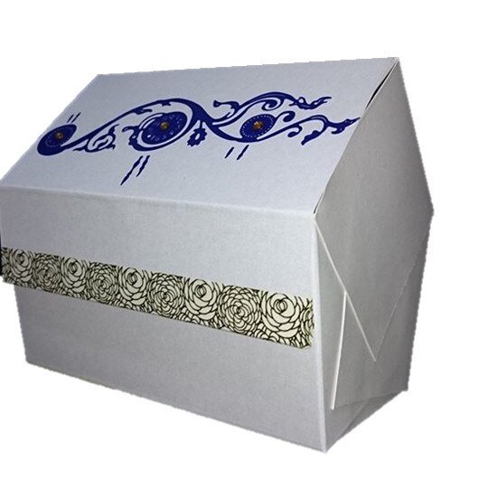 Casuta perlata Time, IDo, cutie marturii sau cinste, alb perlat, decoratiuni 3D, personalizata