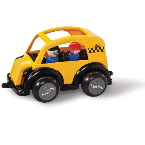 Masina VikingToys Taxi cu 2 Figurine Jumbo