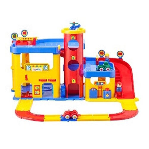 Garaj VikingToys cu 2 Etaje si Set de Drumuri