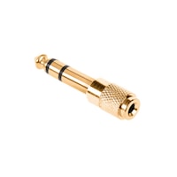 Adaptor Jack 6.3 tata la jack 3.5 mama stereo metal , gold