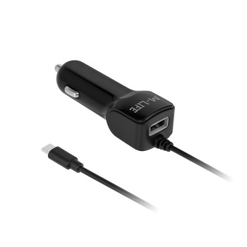 Incarcator auto Type C + USB 2100 MA M-LIFE Incarcator auto Type C + USB 2100 MA M-LIFE