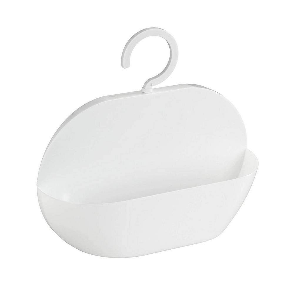Suport din plastic pentru dus Caddy White, 26 x 9 x 23 cm