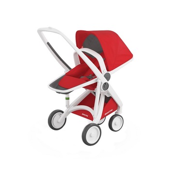 Carucior Reversible 100% Ecologic White Red Carucior Reversible 100% Ecologic White Red