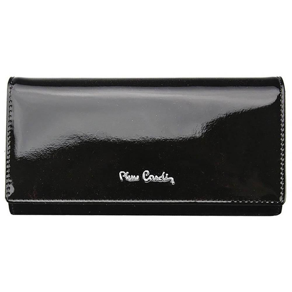 Portofel dama din piele naturala Pierre Cardin GPD044, Negru, Negru, 18.5 cm x 10 cm