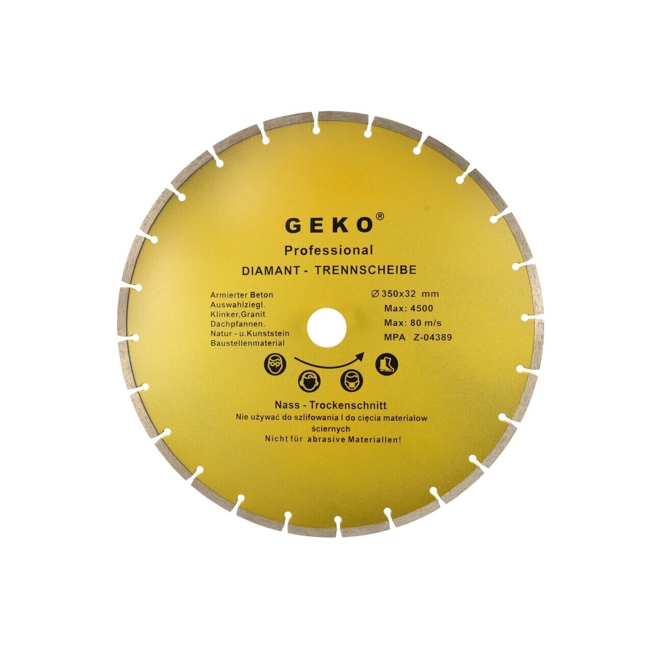 Disc diamantat segmentat 350x8x32mm, Geko G00255