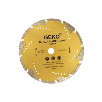 Disc diamantat segmentat Turbo Teeth 230x22mm, Geko G00290 Disc diamantat segmentat Turbo Teeth 230x22mm, Geko G00290