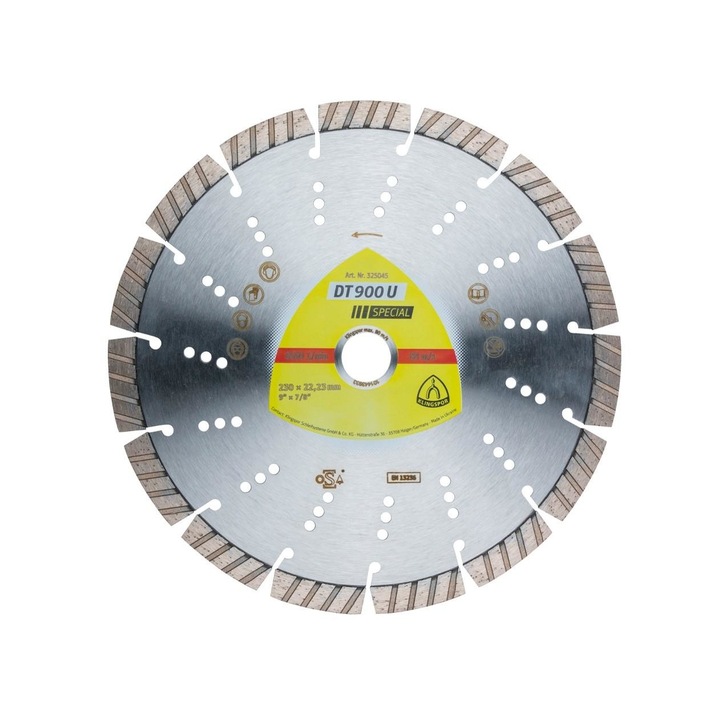 Szegmentált gyémánt tárcsa 230 mm DT900U230