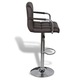 Set scaune de bar vidaXL, 2 buc., maro, piele ecologica