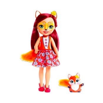 Papusa 30 cm Felicity Fox cu vulpe EnchanTimals Papusa 30 cm Felicity Fox cu vulpe EnchanTimals