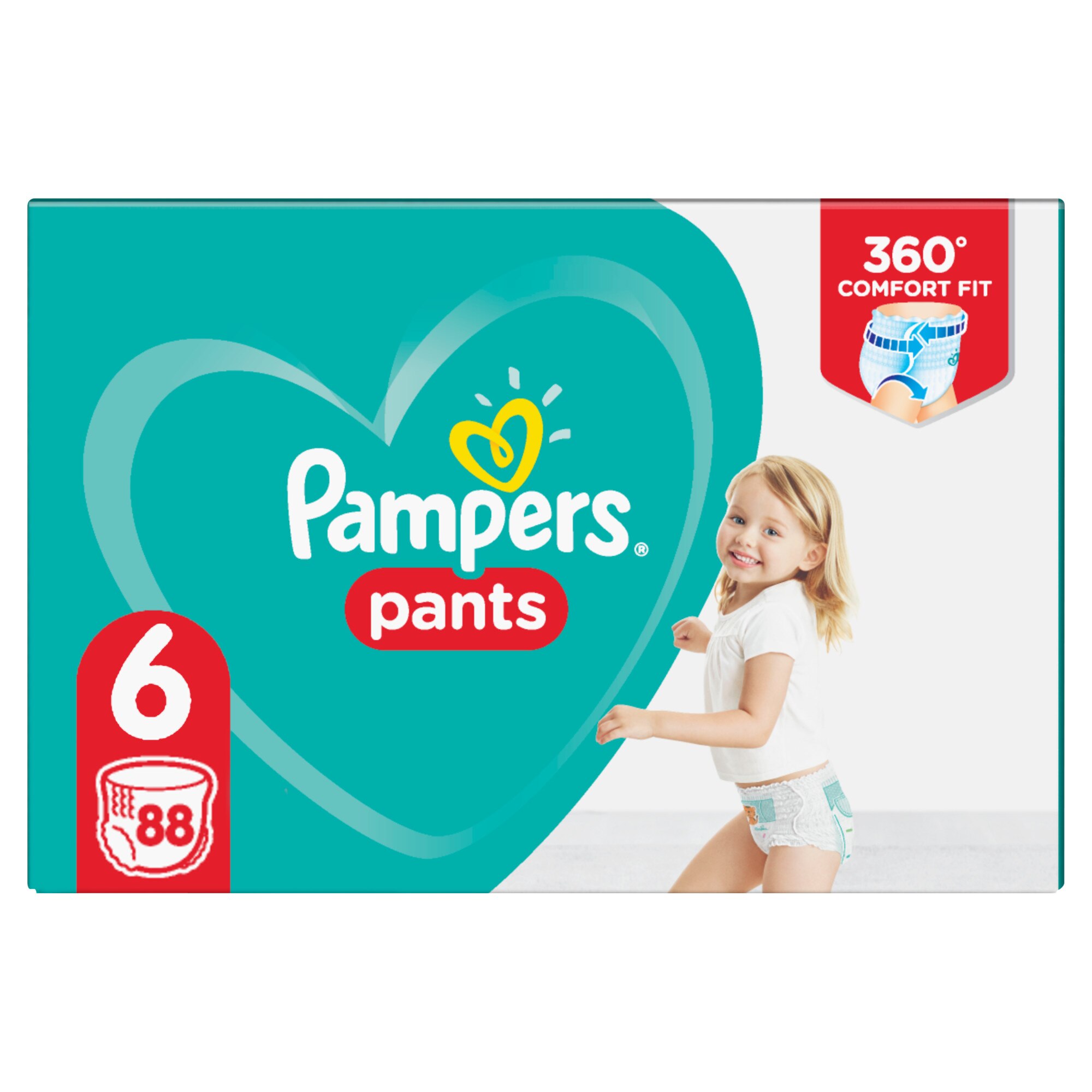 Пеленигащички Pampers Pants Mega Box 6 Extra large, 15 кг+, 88 броя