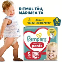 Scutece-Chilotel Pampers Active Baby Pants Mega Box Marimea 5, 11kg-17kg, 96 buc