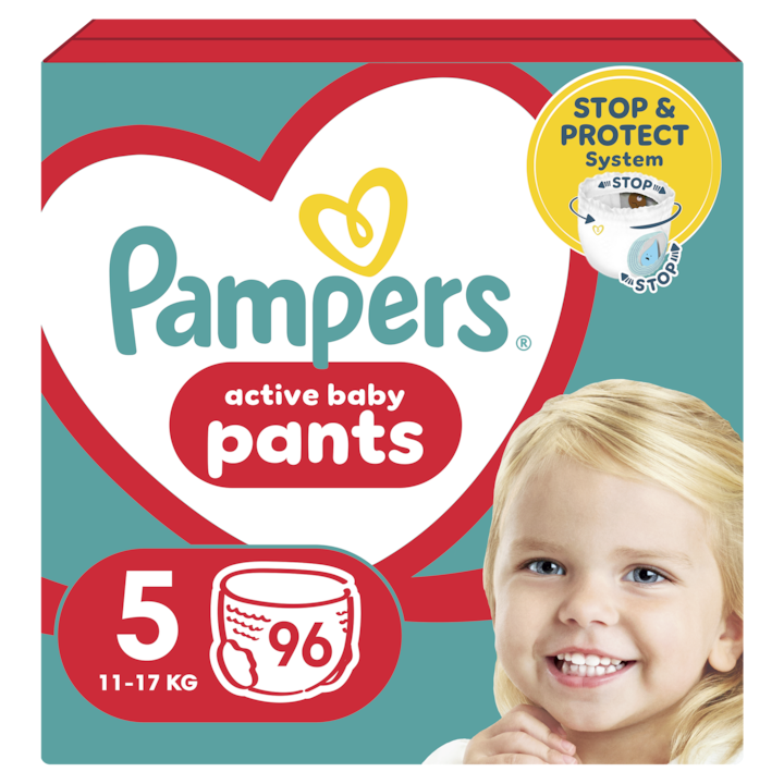 Pampers Pants bugyipelenka, Junior 5, 12-17 kg, Mega Box, 96 db