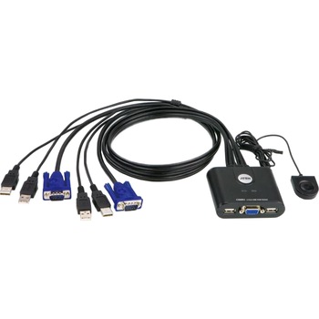 Switch KVM Aten CS22U, 2 porturi, USB, 0.9m Switch KVM Aten CS22U, 2 porturi, USB, 0.9m