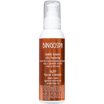 Crema de fata cu celule stem din citrice, ulei de caise si ulei de Andiroba BingoSpa, 135g Crema de fata cu celule stem din citrice, ulei de caise si ulei de Andiroba BingoSpa, 135g