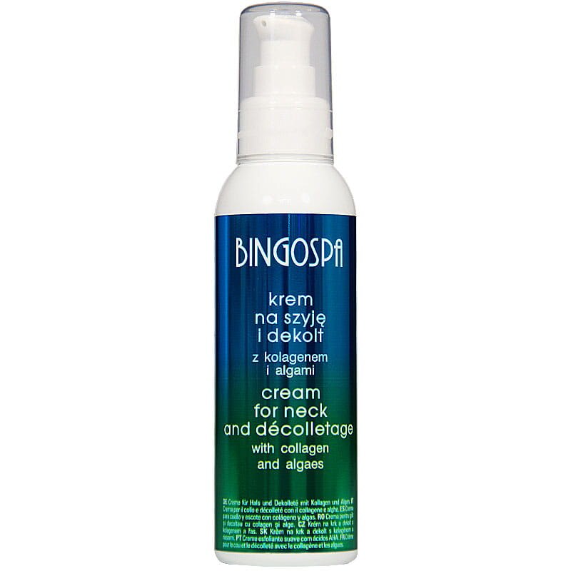 Crema pentru gat si decolteu BingoSpa, Cu extract de alge si colagen, 135g