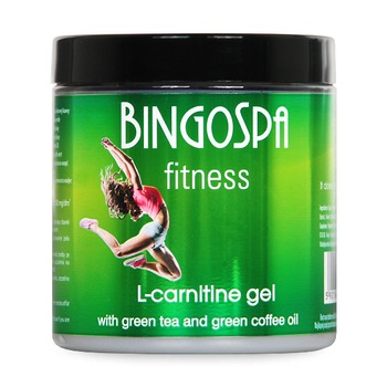 Gel pentru corp cu L-carnitina, ceai verde si ulei de cafea verde Fitness BingoSpa, 250g Gel pentru corp cu L-carnitina, ceai verde si ulei de cafea verde Fitness BingoSpa, 250g