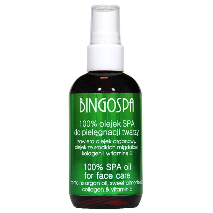 Ulei pentru ingrijirea fetei BingoSpa, Argan, migdale, colagen, vitamina E, 100 ml