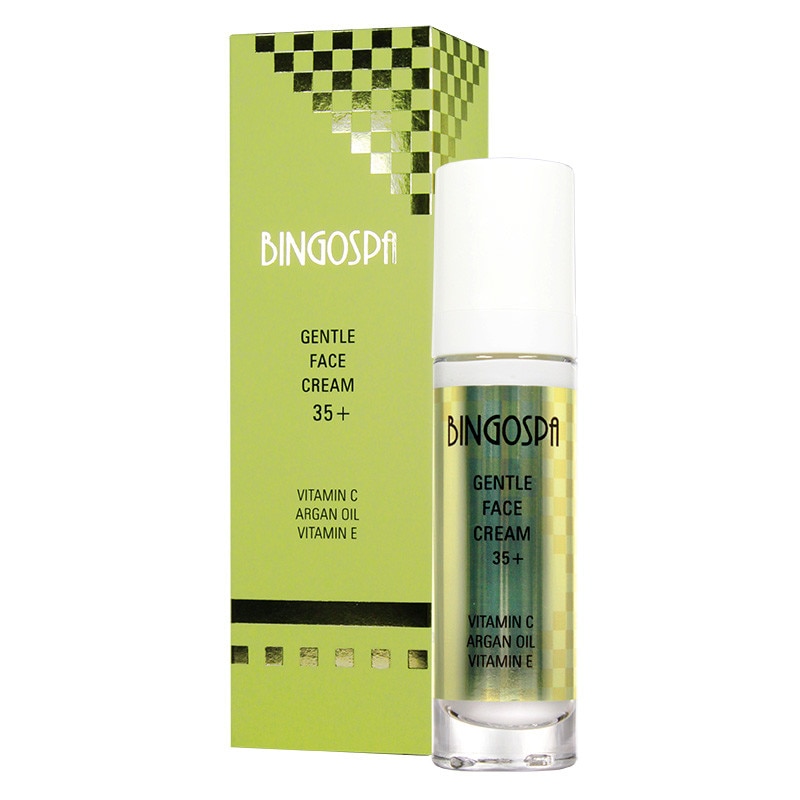 Crema pentru fata 35+ cu ulei de argan, BingoSpa, Cu vitaminele C si E, 50 g