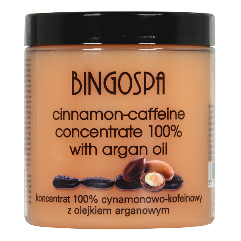 Concentrat 100% de scortisoara si cofeina BingoSpa, Cu ulei de argan, 250g
