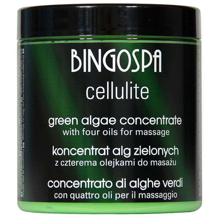 Concentrat de alge verzi cu patru uleiuri pentru masaj SPA BingoSpa, 250g