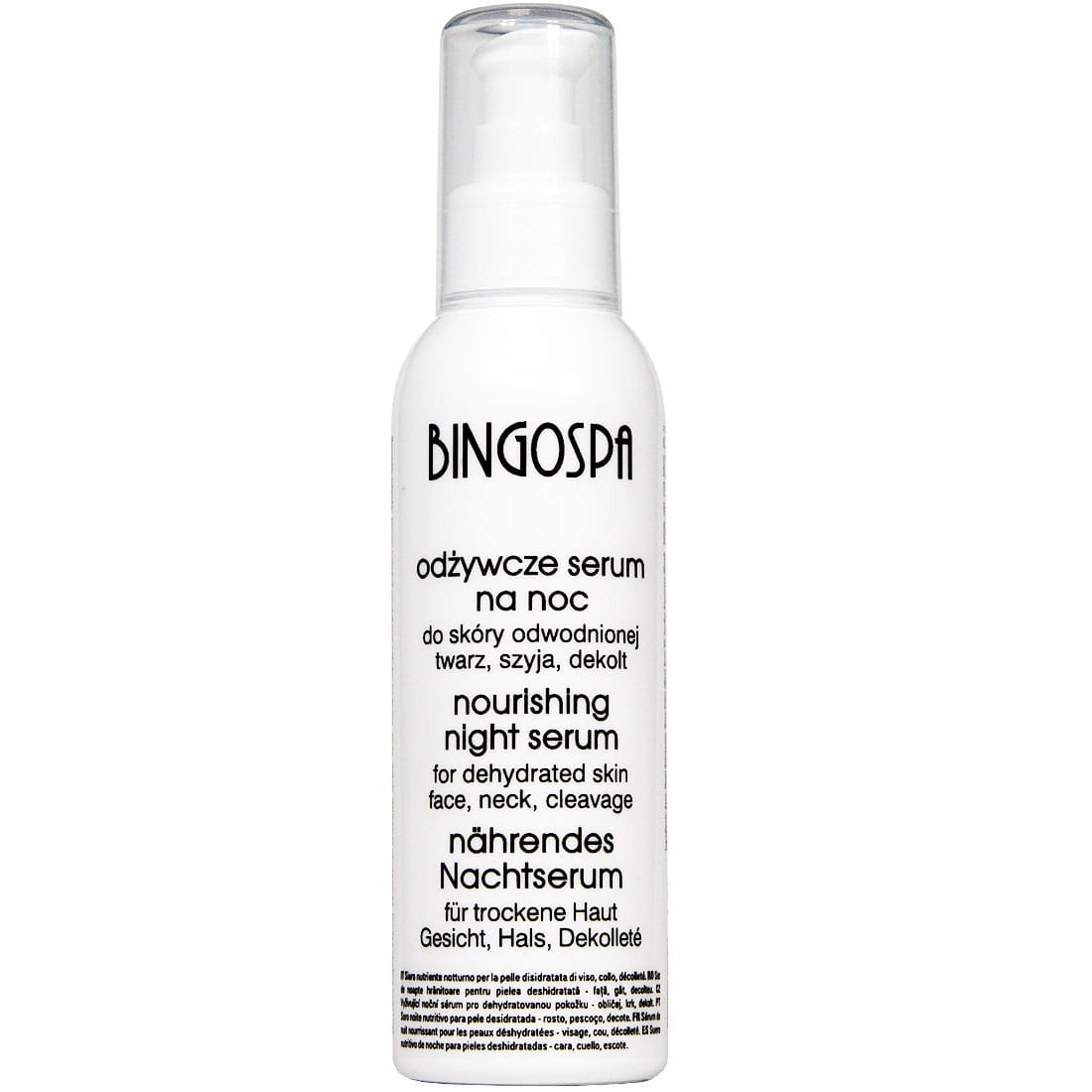 Ser nutritiv de noapte pentru piele deshidratata BingoSpa, Fata, gat si bust, 135 g