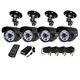 GadgetX DVR CCTV megfigyelő rendszer, 4 kamerás, kültéri / beltéri