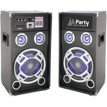 Set 2 boxe karaoke 1 activ + 1 pasiv 12 inch/30 cm 600W BT/SD/AUX Set 2 boxe karaoke 1 activ + 1 pasiv 12 inch/30 cm 600W BT/SD/AUX