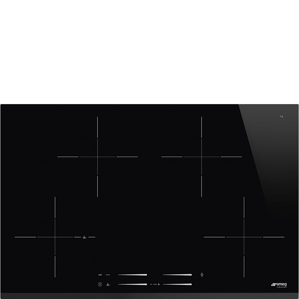 Plita incorporabila Multizone, 78 cm latime, SMEG SI7844B, Negru