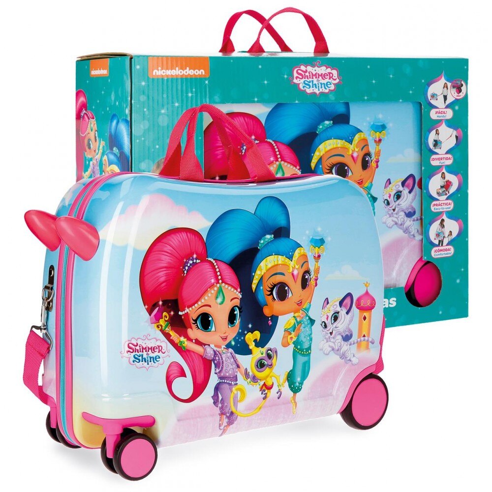 Geanta gradinita ABS 50 cm 4 roti Shimmer & Shine Twinsies