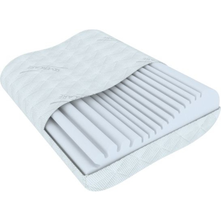 Spijzdrowo Flora 2 memóriahabos párna, SilverCare antiallergén huzattal, 50x33x11 cm