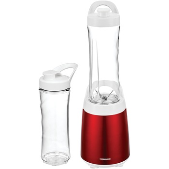 Blender sport Heinner HSB-300RD, 300 W, 2 recipiente tritan 0.6 L, lame inox, Rosu Blender sport Heinner HSB-300RD, 300 W, 2 recipiente tritan 0.6 L, lame inox, Rosu