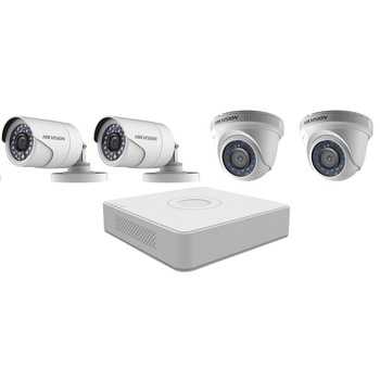 Kit supraveghere Hikvision compus din 2 camere video de exterior si 2 camere video de interior Kit supraveghere Hikvision compus din 2 camere video de exterior si 2 camere video de interior