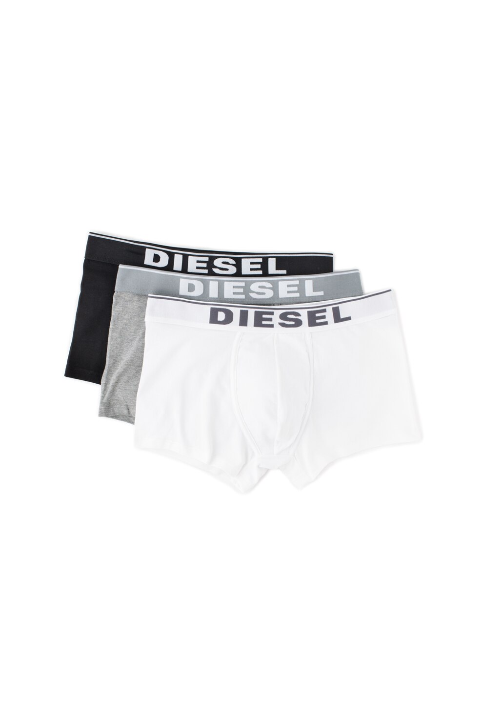 Diesel, Set de boxeri Damien - 3 perechi, Gri/Negru/Alb