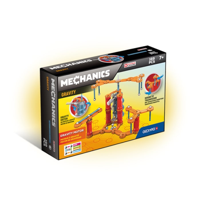 Конструктор, Geomag, Gravity Motor System, 169 части, Многоцветен