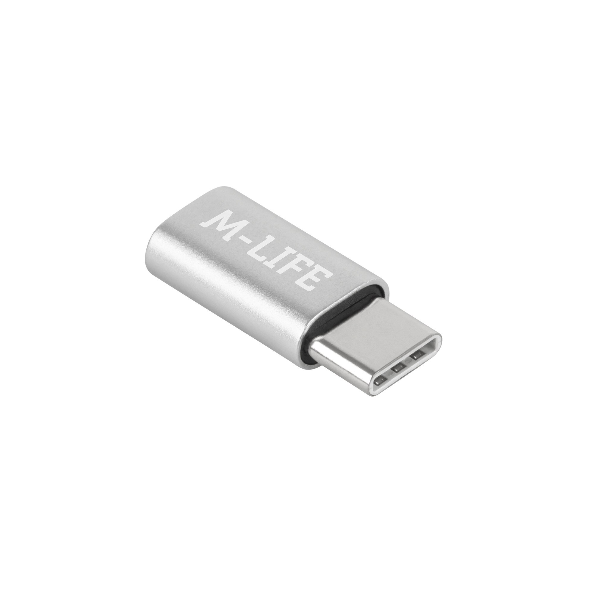 Adaptor micro USB - USB tip C M-LIFE silver