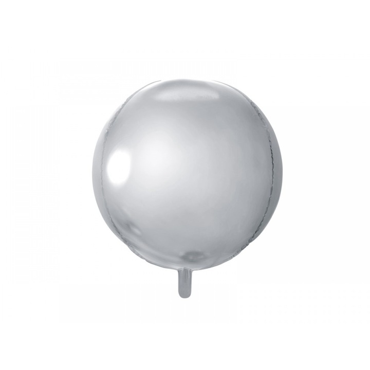 Balon folie sfera, Argintiu, 40cm