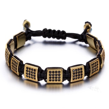 Bratara Brooks Gold Squares Zirconia Bratara Brooks Gold Squares Zirconia