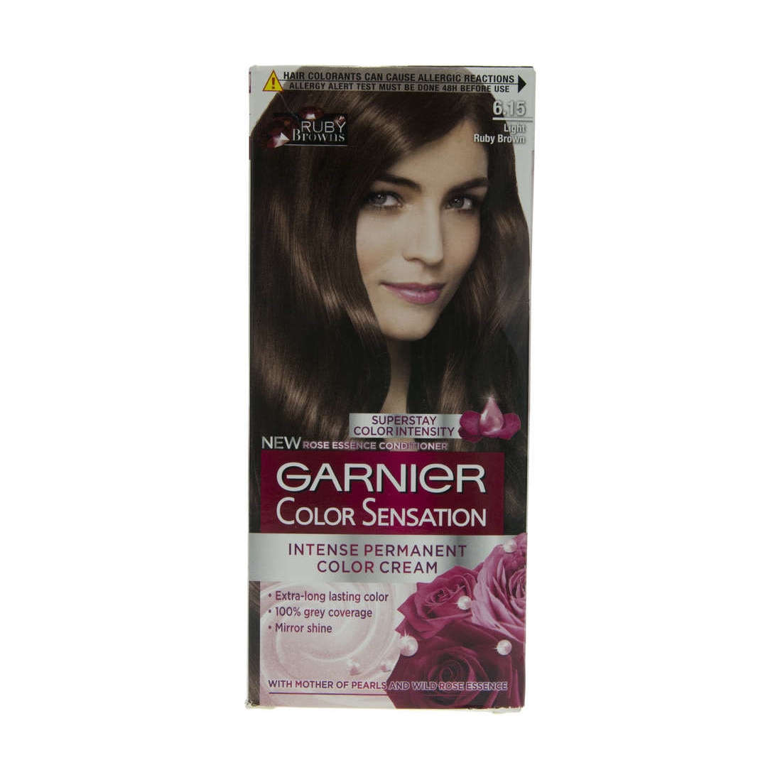 Vopsea de par permanenta Garnier Color Sensation cu amoniac, nr.6.15 light ruby brown
